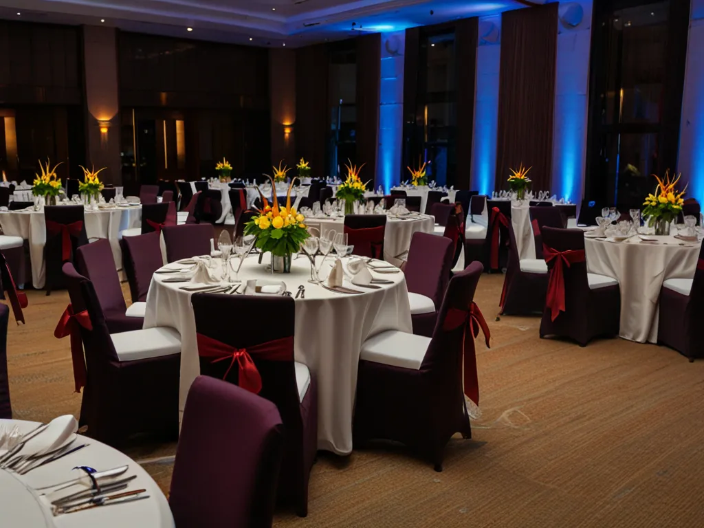 Corporate gala dinner setup